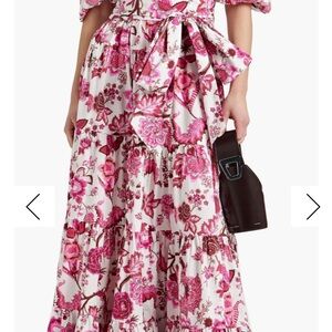 Cara Cara Wethersfield Floral Pink and White Maxi Dress